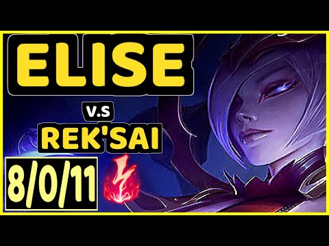 KIREI (ELISE) vs REK'SAI - 8/0/11 KDA JUNGLE CHALLENGER GAMEPLAY - EUW