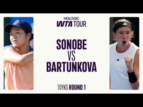 Wakana Sonobe vs. Nikola Bartunkova | 2025 Tokyo Round 1 | WTA Match Highlights