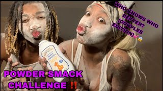 WHO KNOWS WHO BETTER(COUPLES EDITION)!😱💕POWDER SMACK CHALLENGE!!