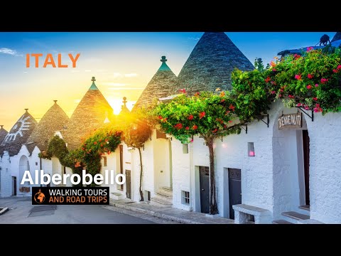 Alberobello ITALY 🇮🇹 Italian Village Tour 🌞 Most Beautiful Villages in Italy ❤️ 4k video walk