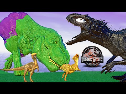 NEW! Venom I-REX, Mega HULK, Black Panther T-REX, Batman Indoraptor Fight 🌍 Jurassic World Evolution