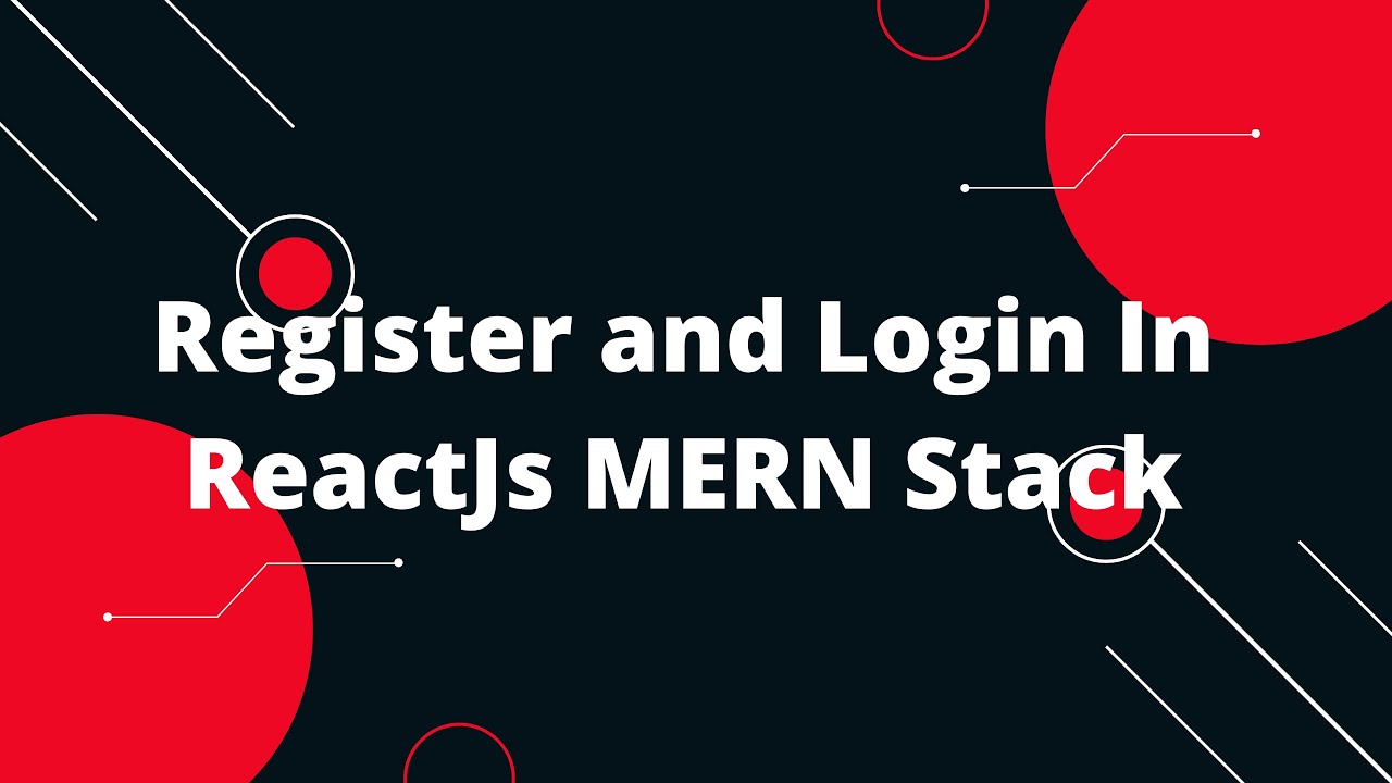 Register and Login In ReactJs