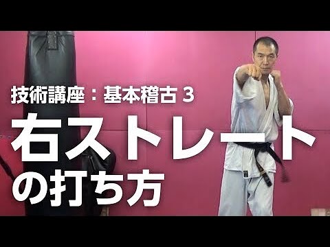 右ストレート,逆突きの打ち方：パンチ基本稽古3【空手道禅道会 技術解説：8 】 武道総合格闘技／How To Right Cross Punch MMA KARATE