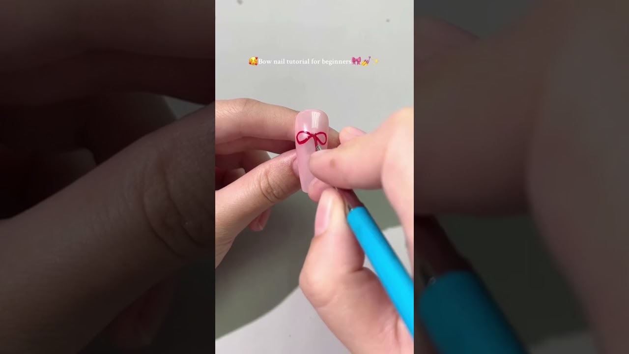 bow tutorial 🎀@aillsaofficial_ #nails #nailart #nailtutorial #nailtech #naildesign