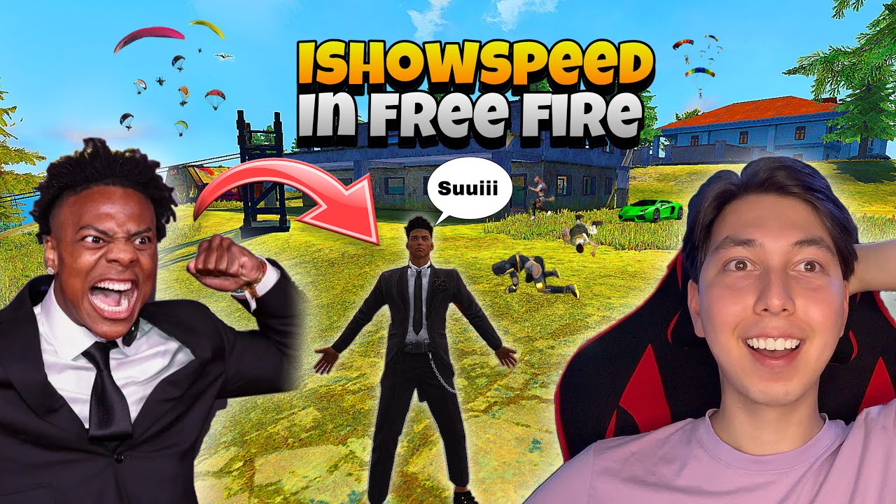 ISHOWSPEED IN FREE FIRE 🍷🗿 - is he pro Player ⁉️ - Mehdix Free Fire