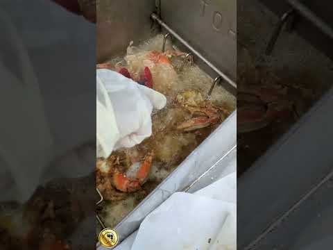 Country fried blue crabs