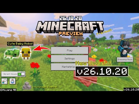 Minecraft Preview 26.10.20 – NEW Features Baby Mobs, UI Upgrade & Major Bug Fixes!