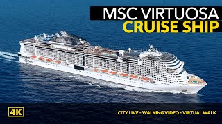 4K MSC Virtuosa Cruise Ship Tour - Deck Plan 5,6,7,18,19 - swimming pools, jacuzzi relaxation area