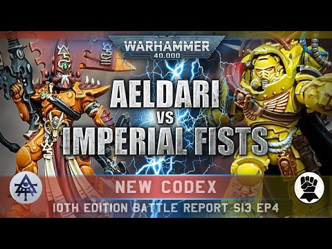 NEW CODEX Aeldari vs Imperial Fists Space Marines Warhammer 40K Battle Report 10th Edition 2000pts