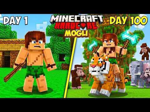 I Survived 100 Days as MOWGLI in Minecraft!