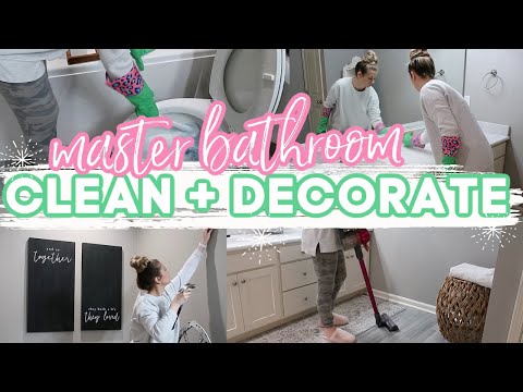 2021 CLEAN + DECORATE | MASTER BATHROOM MAKEOVER | EXTREME CLEANING MOTIVATION | Lauren Yarbrough