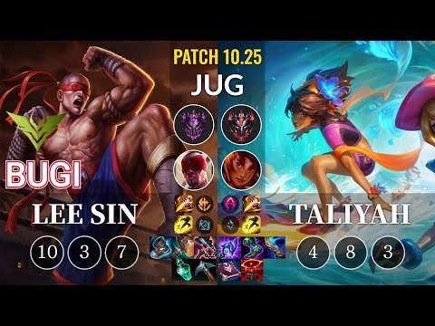 V3 Bugi Lee Sin vs Taliyah Jungle - KR Patch 10.25