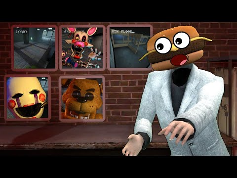 ESCAPING FROM A HAUNTED FIVE NIGHTS AT FREDDY'S HOTEL! - Garry's Mod Multiplayer (Gmod FNAF)