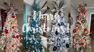 4 AMAZING CHRISTMAS TREE INSTALLS | DECORATE WITH ME