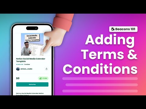 How to add Terms and Conditions to Your Beacons Products! (Beacons Monetization Tutorial)