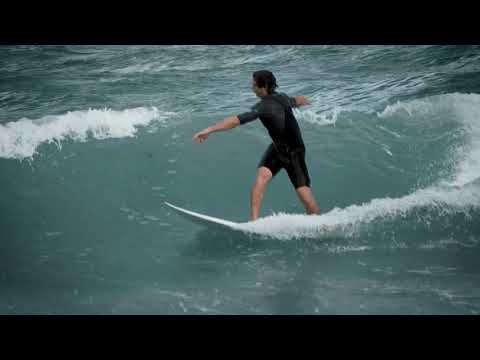 Surfing fun waves at Lantana Beach 