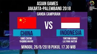 Live Streaming Semifinal Ganda Campuran Indonesia, Tontowi/Liliyana Vs China di Asian Games 2018
