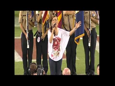 Cardinals Vs. Chargers National Anthem 08/27/11- Holly Kirsten