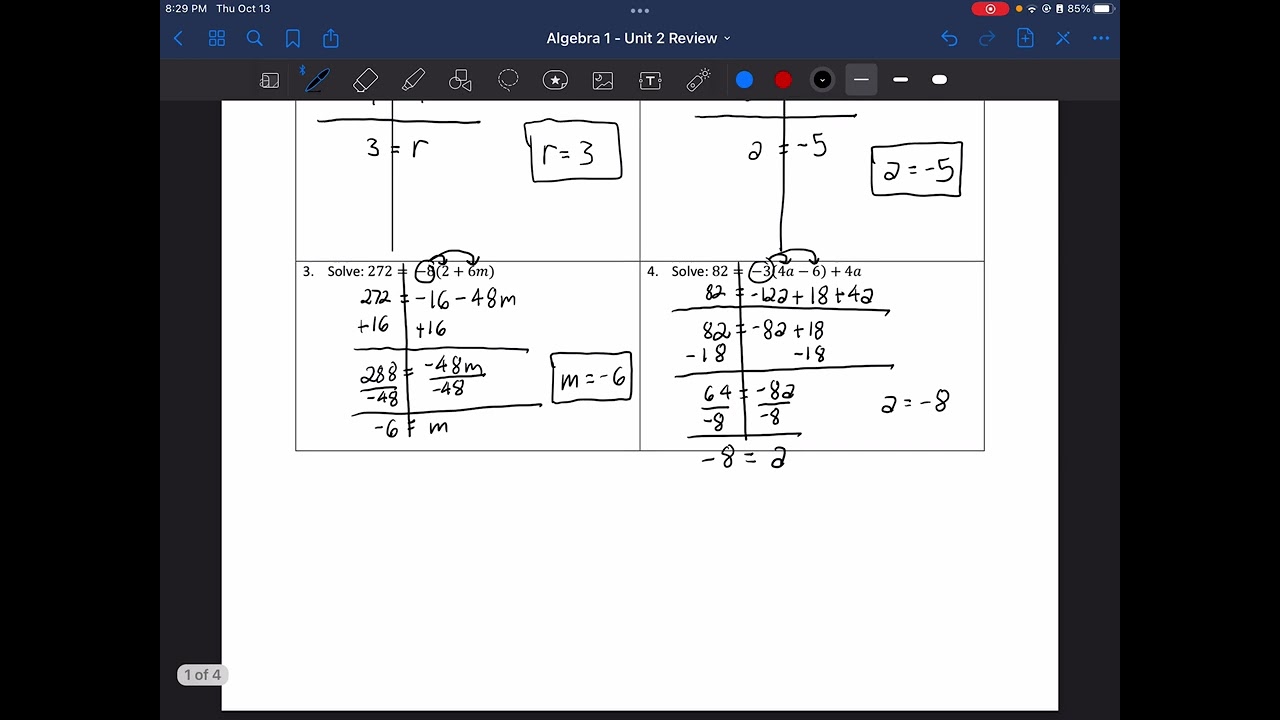 Unit 2 Test Review answers