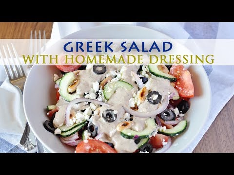 Greek Salad Recipe with Homemade Dressing
