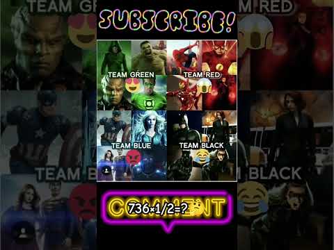 Team Green 🆚 Team Red 🆚 Team Blue 🆚 Team Black 🔥❤️‍🔥💯 #marvel #dc #thor #ironman #spiderman