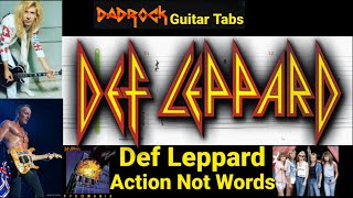 Action Not Words - Def Leppard - Lead Guitar TABS Lesson