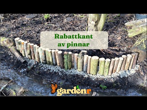 Edge of sticks for the plantingbed - Gardenhacks by GardenR