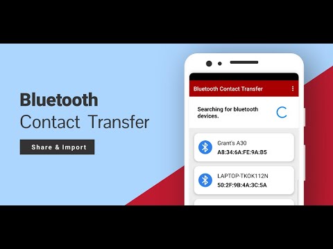Bluetooth contact transfer app Video