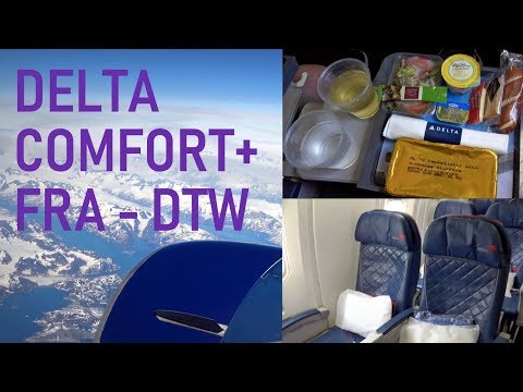 DELTA Comfort+ Frankfurt - Detroit DTW | 4K Flight Report | 29.07.2018