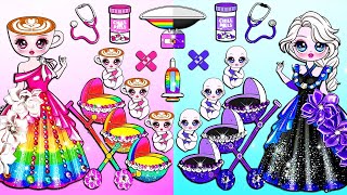 Download lagu Rainbow Barbie vs Blue Elsa Pregnant Dress Up - Barbie BRAINROT FAMILY Handmade | Billion Dolls mp3