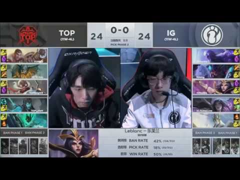 TOP Knight9 Corki VS IG TheShy Ryze Game 1 Highlights   2019 LPL Spring Semifinals