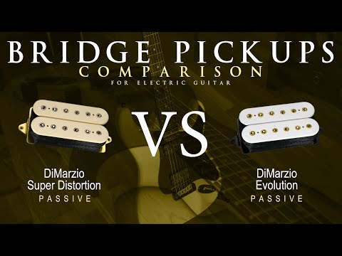 DiMarzio SUPER DISTORTION vs EVOLUTION - Passive Bridge Guitar Pickup Comparison Tone Demo