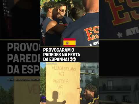 “A NOITE DE LUTA DO ANO: PAREDES X GAVI”!😂 Na comemoração da Espanha, sobrou pro Paredes… #shorts