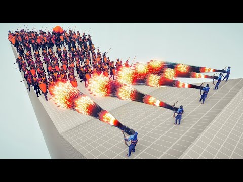 VOLCANO ARMY vs 5x EVERY GOD - Totally Accurate Battle Simulator TABS