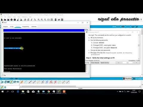 (Bahasa Indonesia) 6.4.1.3 Packet Tracer - Configure Initial Router Settings