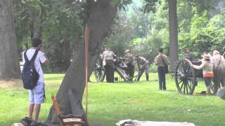 preview picture of video 'Civil War cannon demonstration @ Milford Memories'