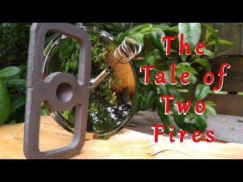 First time flint and steel Vs solar fire starting