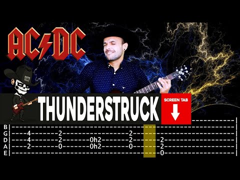 【AC/DC】[ Thunderstruck ] cover by Masuka | LESSON | GUITAR TAB