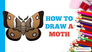 How to Draw a Moth in a Few Easy Steps: Drawing Tutorial for Beginner Artists