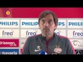 PSV-coach Phillip Cocu verwacht 'lastige uitwedstrijd' tegen PEC Zwolle