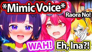 Biboo PRANKS Raora and Kaela with Her Ina Voice 【Hololive】