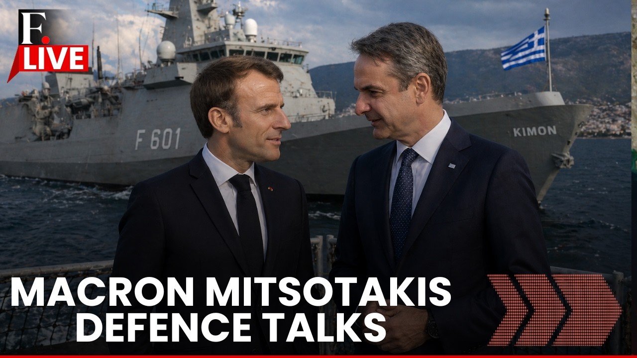 LIVE: French President Macron, Greek PM Mitsotakis Hold Talks During Visit to Greek Frigate Kimon