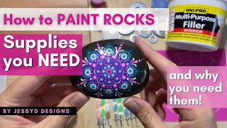 Rock painting for beginners | SUPPLIES you NEED and why | Rock painting ideas | Dot ART