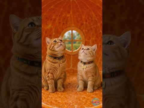 Best Orange House for Kittens😍🍊