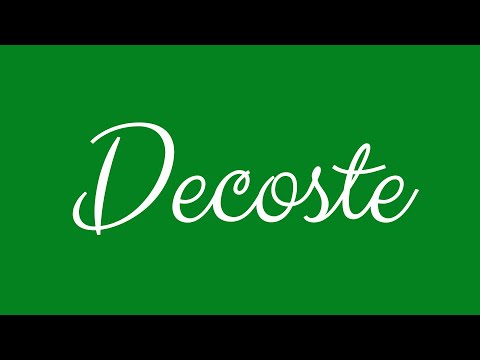 Learn how to Sign the Name Decoste Stylishly in Cursive Writing