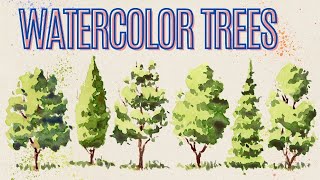 Watercolor Trees Tutorial for Beginners