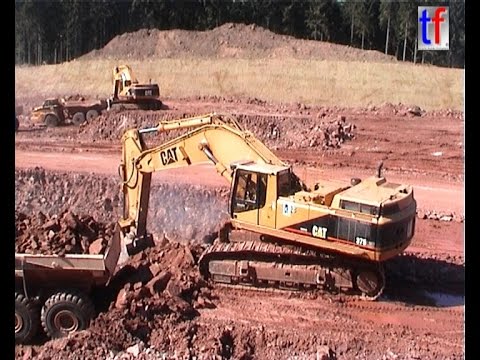 2x CATERPILLAR 375 LME, 740, Terex TA40 / A 73 Suhl, Germany, 02.09.2004.