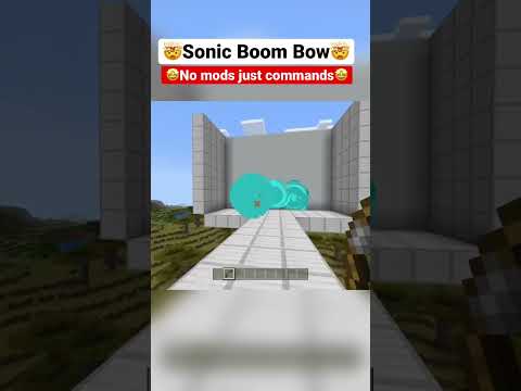 Sonic Boom Bow NO MODS 🤯 | Minecraft(Command Block Creation) #shorts