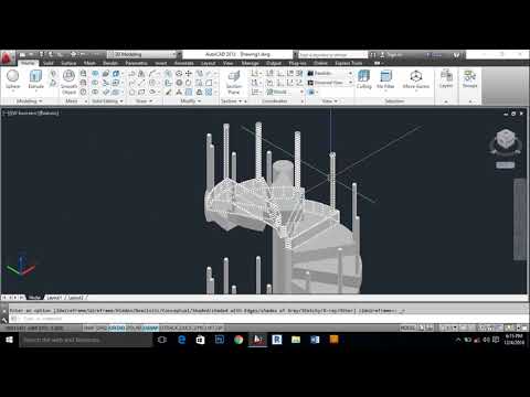 Autocad 3d Spiral Stairs