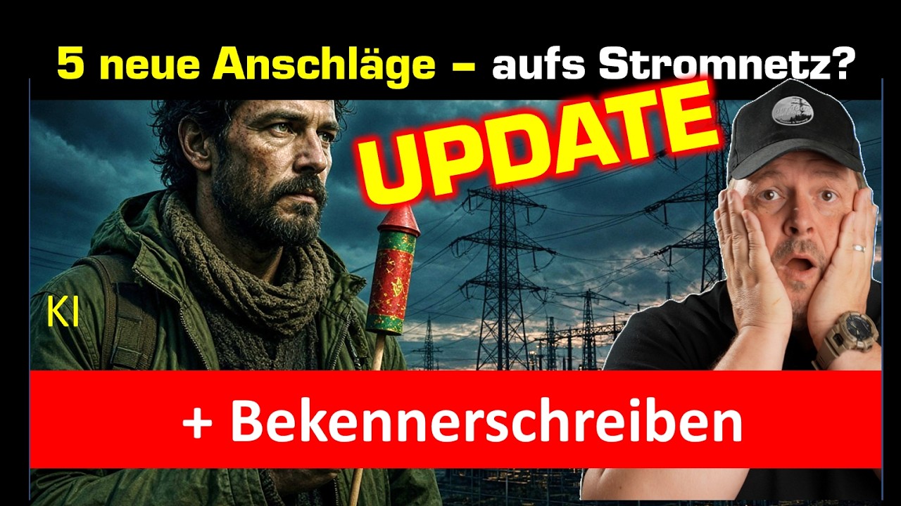 5 weitere Anschläge aufs Stromnetz geplant!!! -wars ein Grüner? Bekennerschreiben
